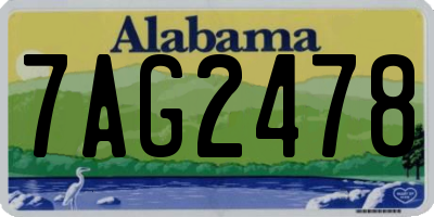 AL license plate 7AG2478