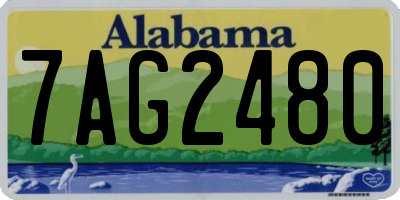 AL license plate 7AG2480
