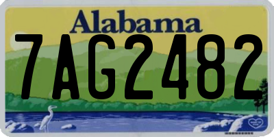 AL license plate 7AG2482