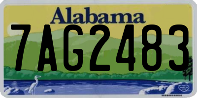AL license plate 7AG2483