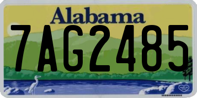 AL license plate 7AG2485