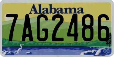 AL license plate 7AG2486