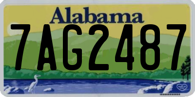 AL license plate 7AG2487