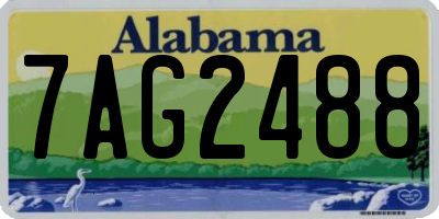 AL license plate 7AG2488