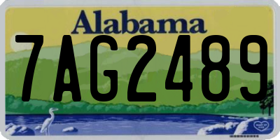 AL license plate 7AG2489