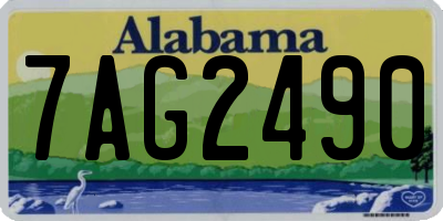 AL license plate 7AG2490