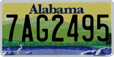 AL license plate 7AG2495