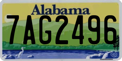 AL license plate 7AG2496
