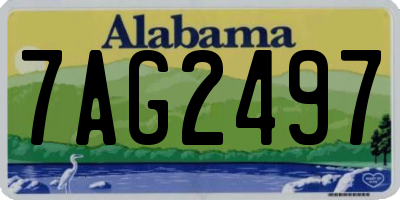 AL license plate 7AG2497