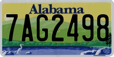 AL license plate 7AG2498