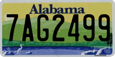 AL license plate 7AG2499