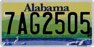 AL license plate 7AG2505