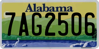AL license plate 7AG2506