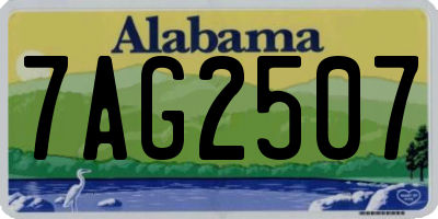AL license plate 7AG2507