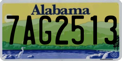 AL license plate 7AG2513