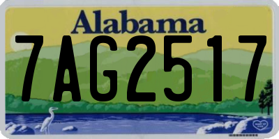 AL license plate 7AG2517