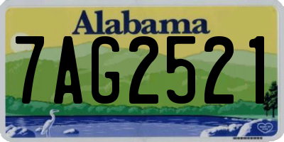 AL license plate 7AG2521