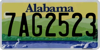 AL license plate 7AG2523