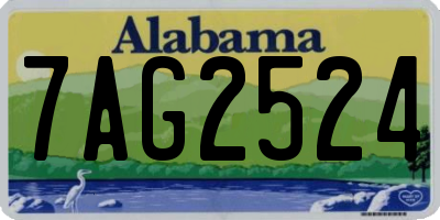 AL license plate 7AG2524