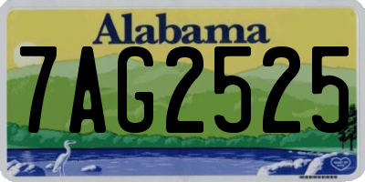 AL license plate 7AG2525