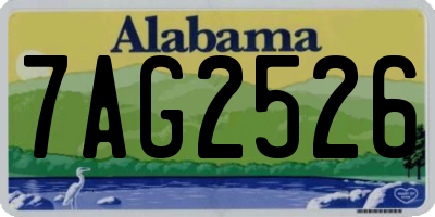 AL license plate 7AG2526