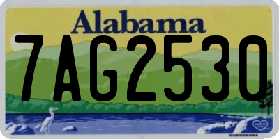 AL license plate 7AG2530