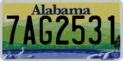 AL license plate 7AG2531