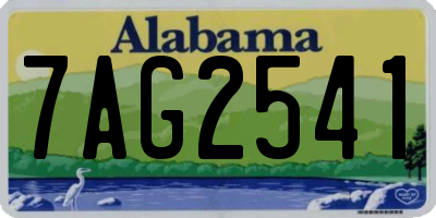 AL license plate 7AG2541