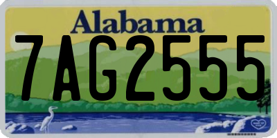 AL license plate 7AG2555