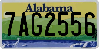 AL license plate 7AG2556