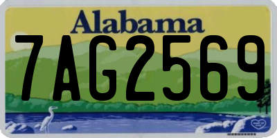 AL license plate 7AG2569