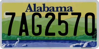 AL license plate 7AG2570