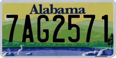 AL license plate 7AG2571