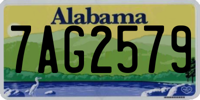 AL license plate 7AG2579