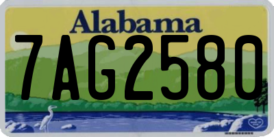 AL license plate 7AG2580