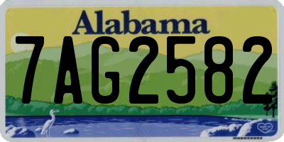 AL license plate 7AG2582