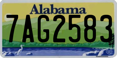 AL license plate 7AG2583