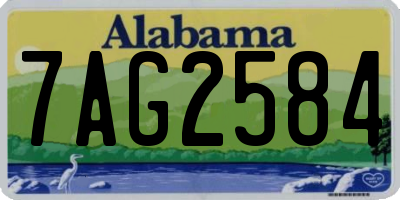 AL license plate 7AG2584