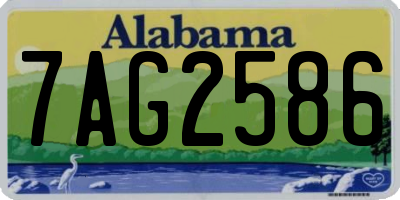 AL license plate 7AG2586