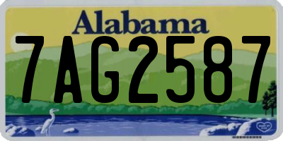 AL license plate 7AG2587
