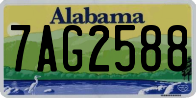AL license plate 7AG2588
