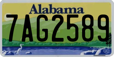 AL license plate 7AG2589