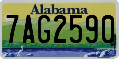 AL license plate 7AG2590