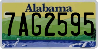 AL license plate 7AG2595