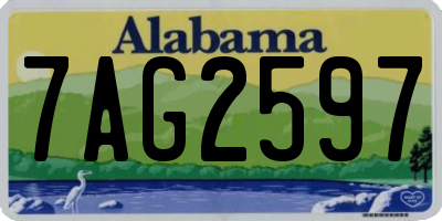AL license plate 7AG2597