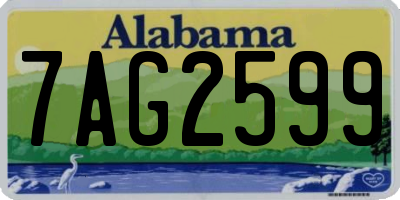 AL license plate 7AG2599