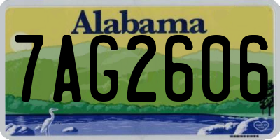 AL license plate 7AG2606