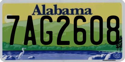 AL license plate 7AG2608