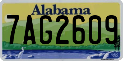 AL license plate 7AG2609