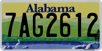 AL license plate 7AG2612